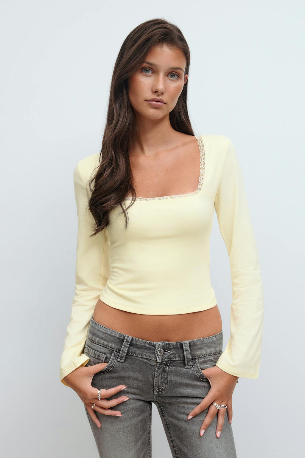 14+ long sleeve lace top