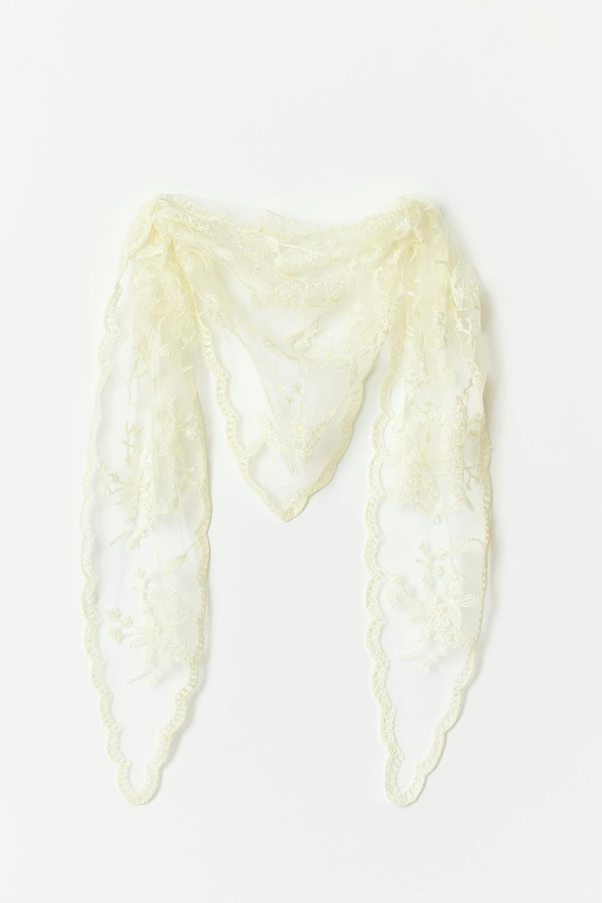 Embroidery lace scarf
