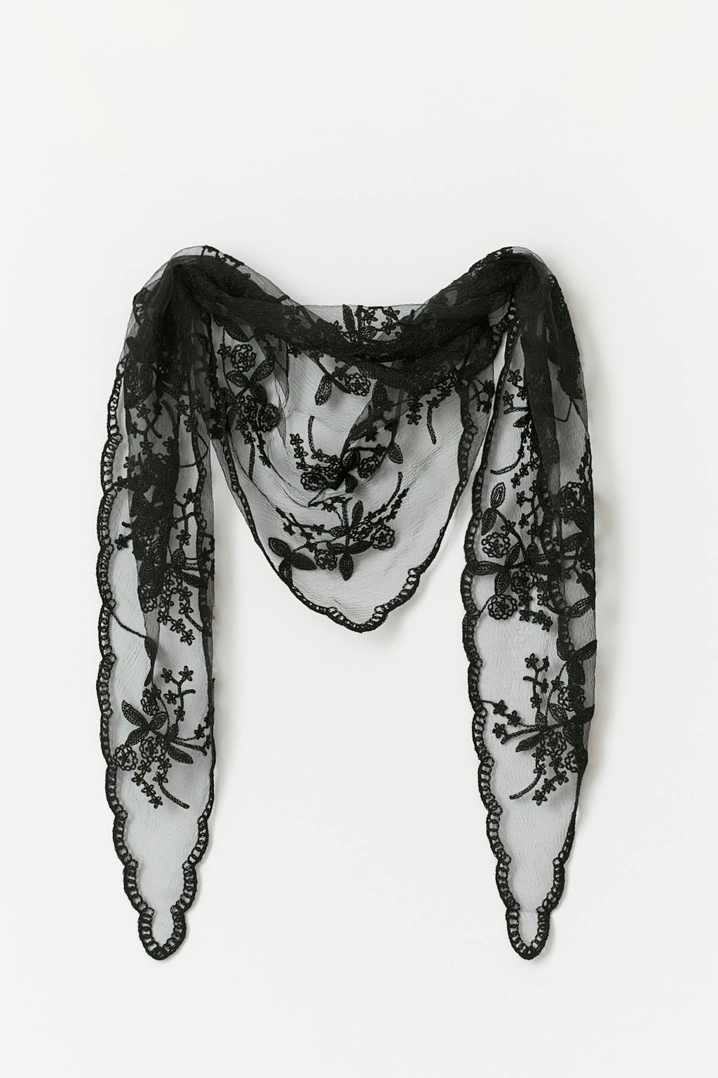 Embroidery lace scarf
