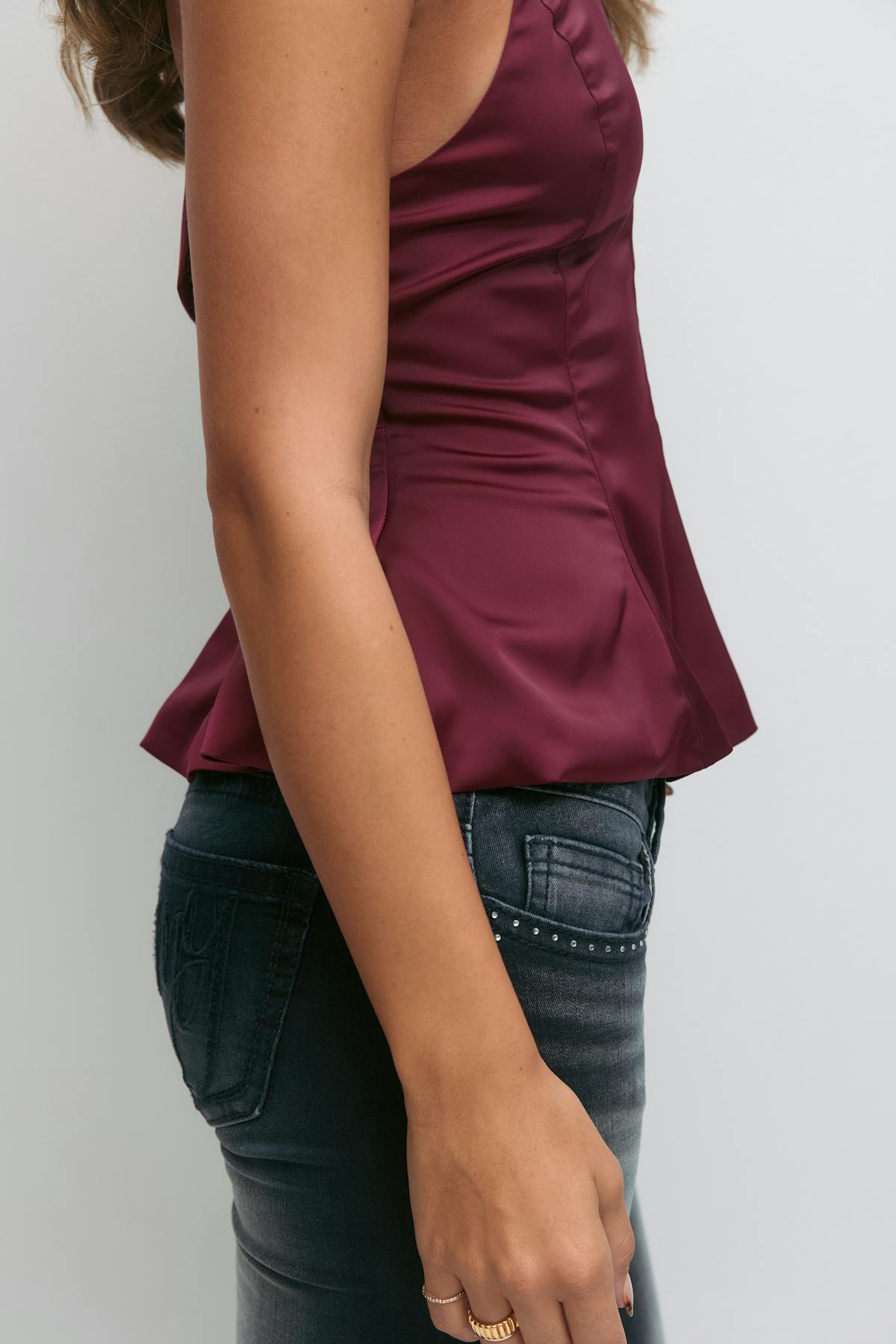 14+ satin halterneck top