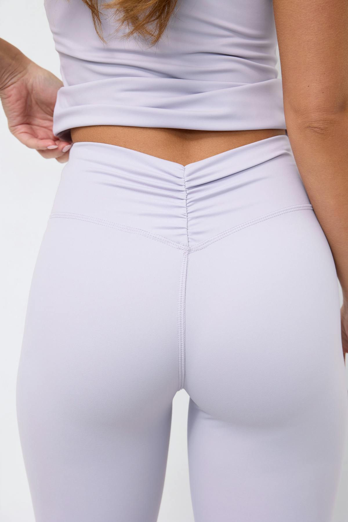 Ruched flare yoga tights