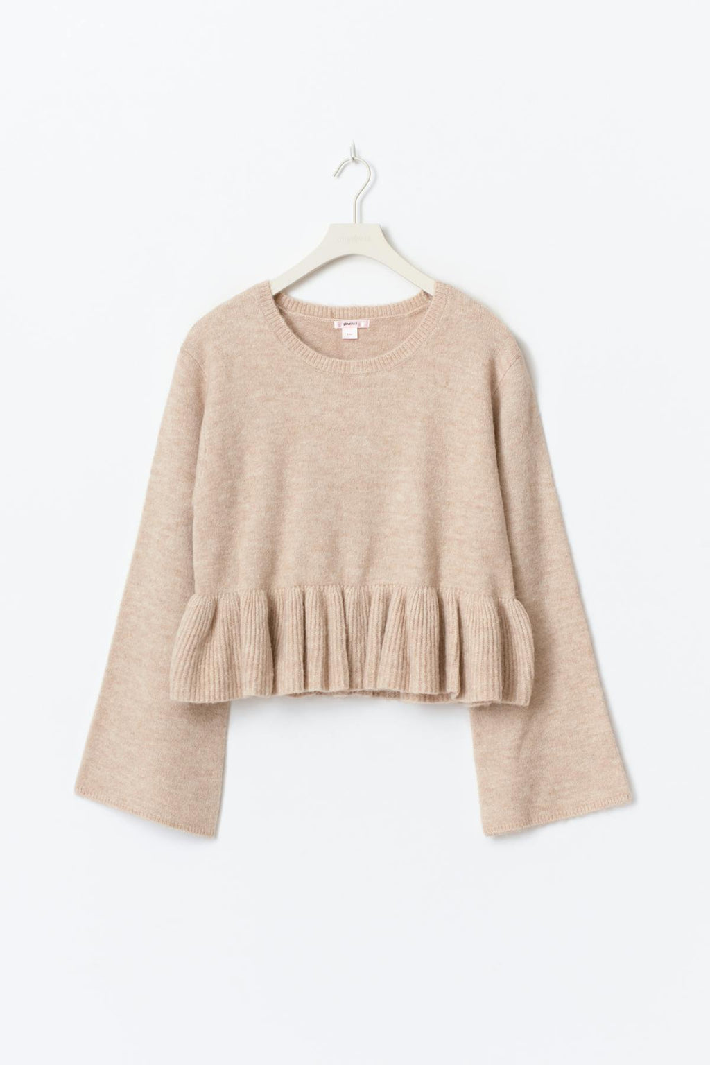 14+ knitted peplum sweater