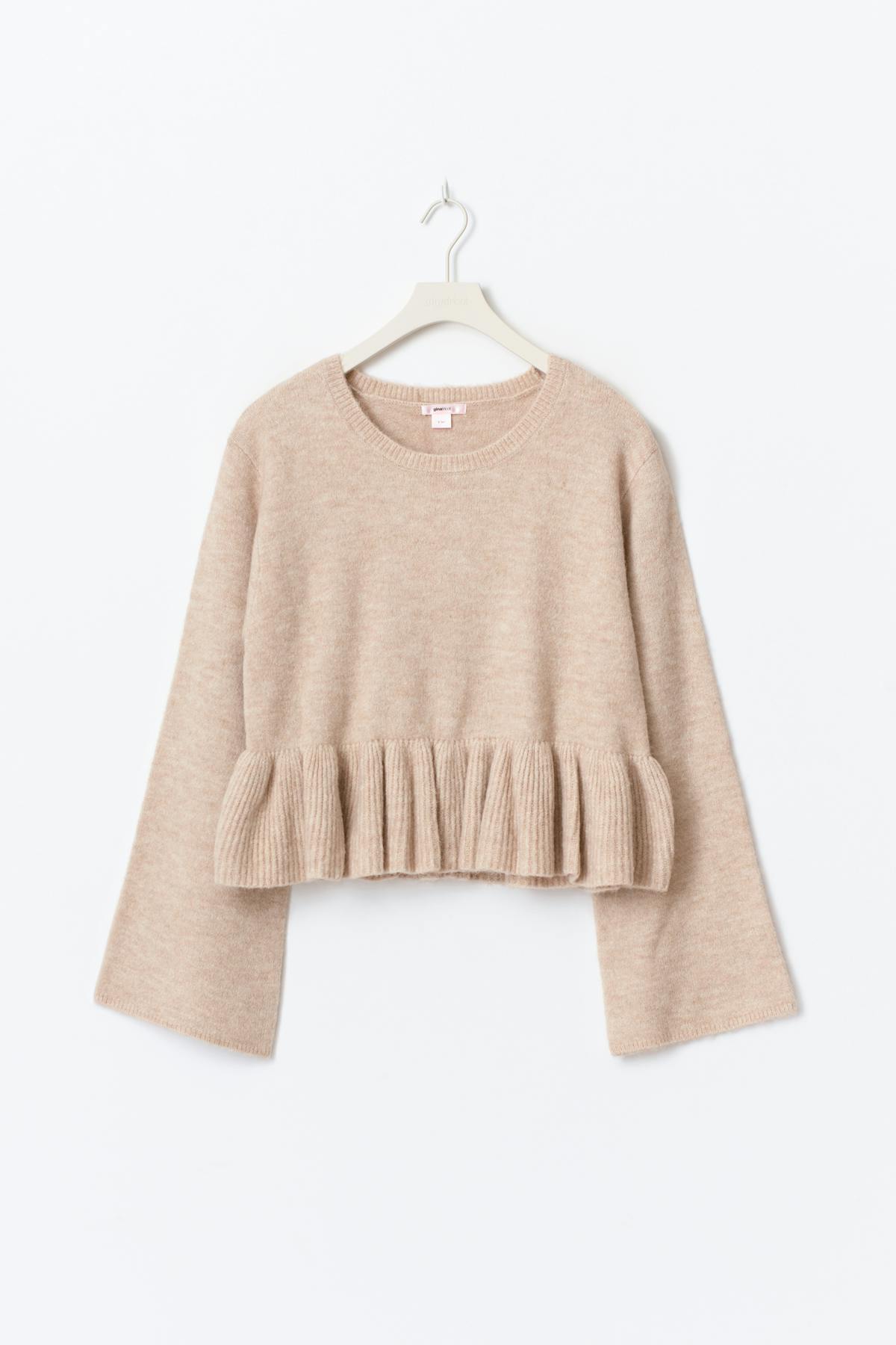 14+ knitted peplum sweater
