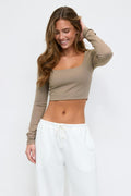 Cropped soft yoga top