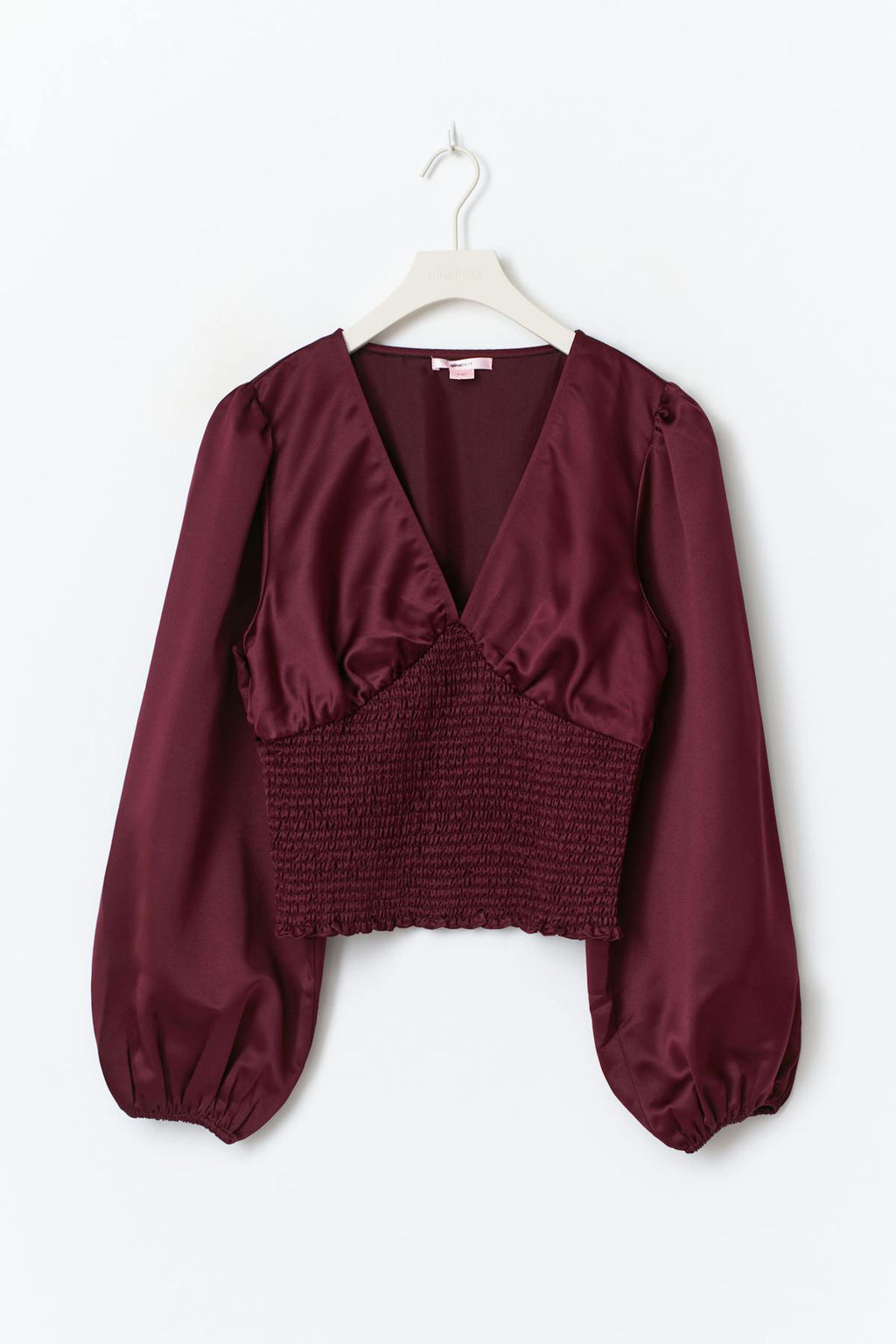 14+ satin smock blouse