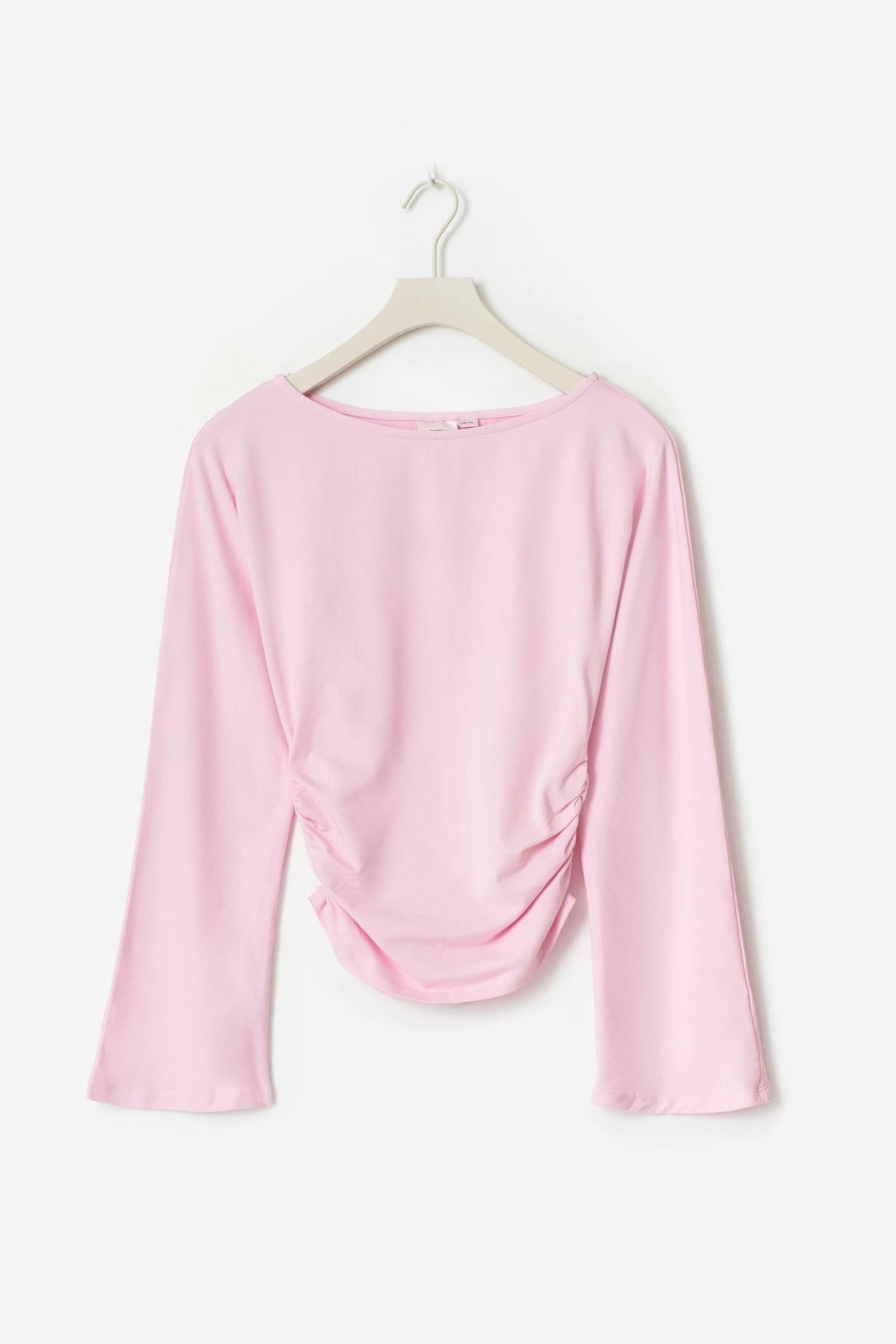 Y ruched long sleeve top