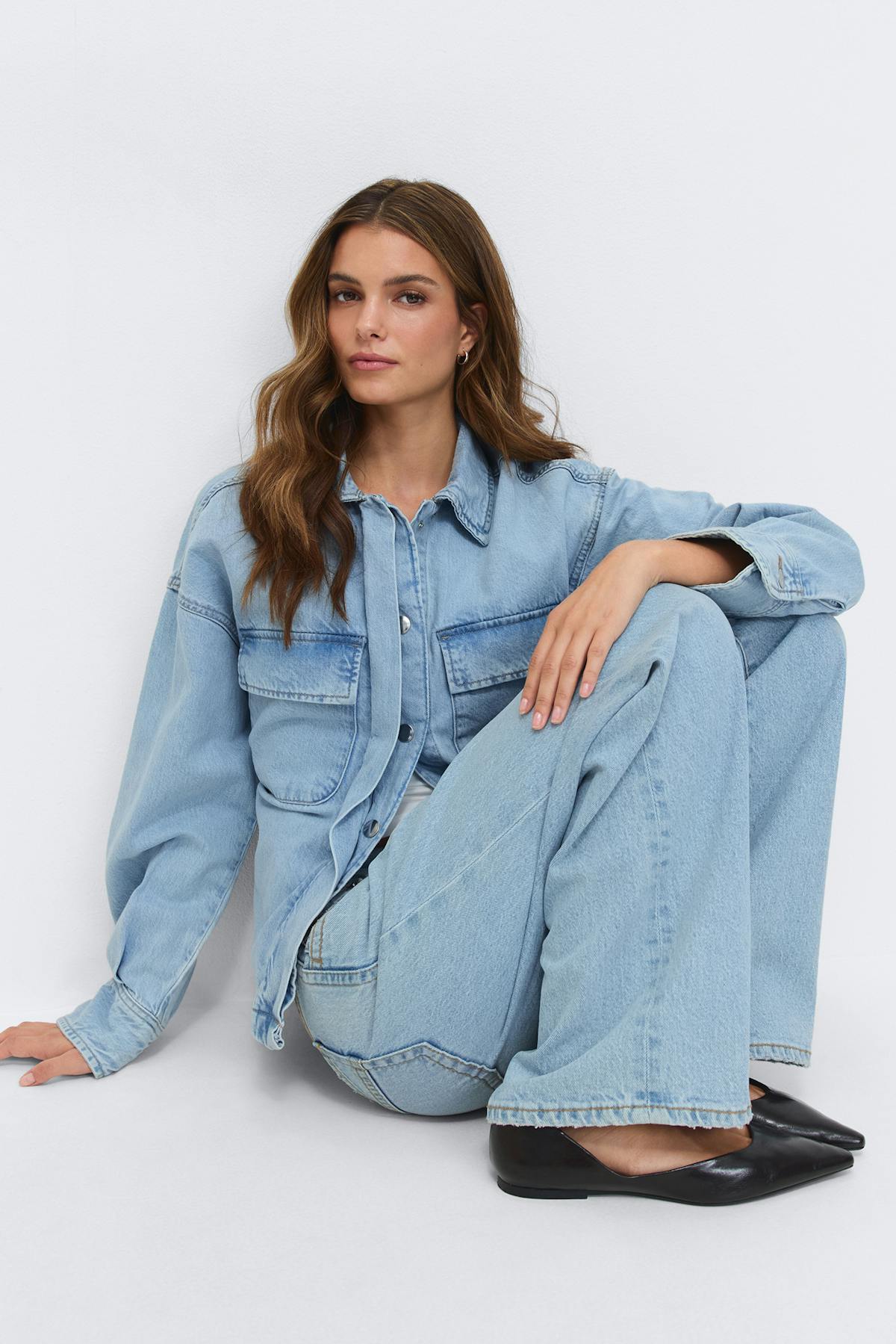 Tie denim shirt