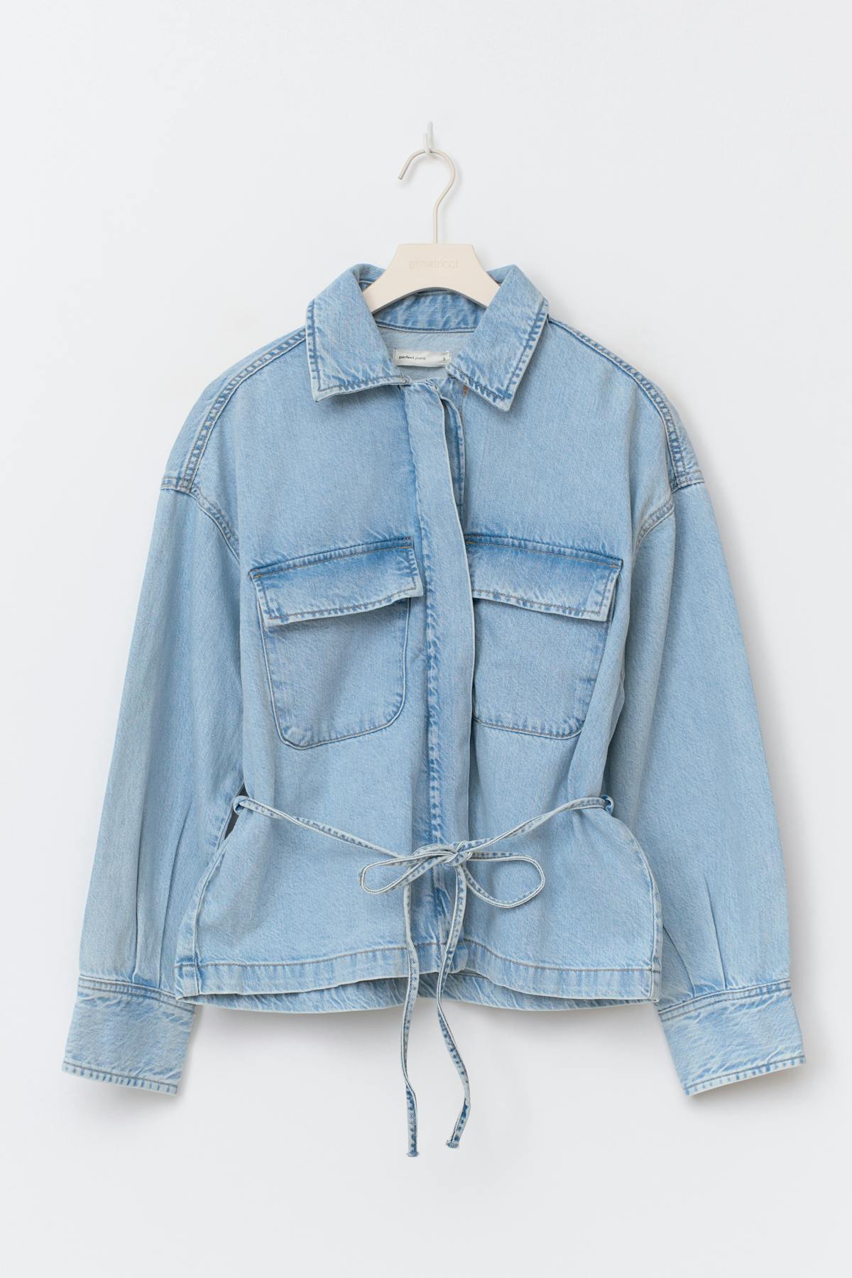 Tie denim shirt