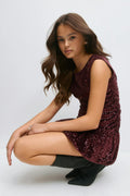 Y sequin open back dress