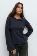 Tie back long sleeve top