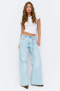 Twisted wide jeans
