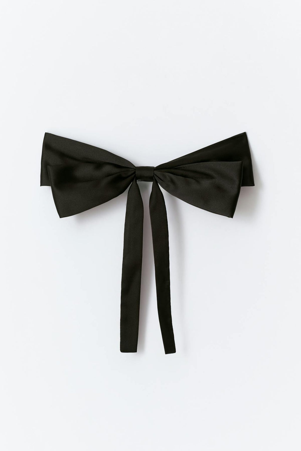 Satin bow hair clip