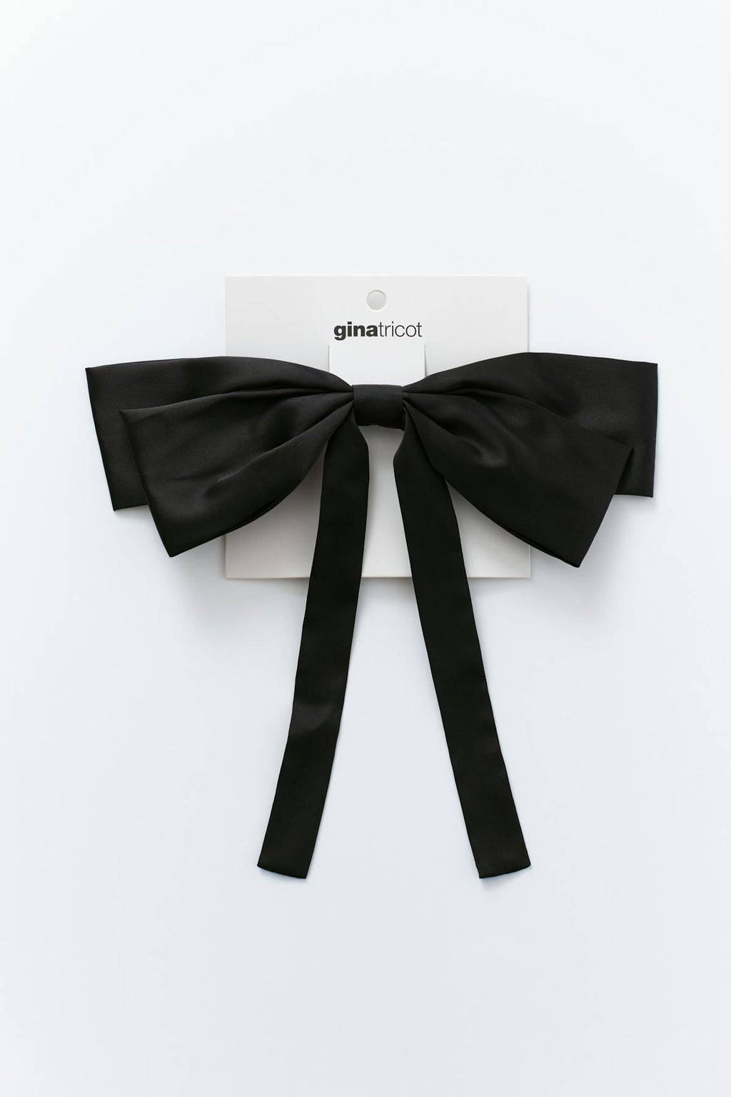 Satin bow hair clip