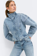 Sculpted denim jacket