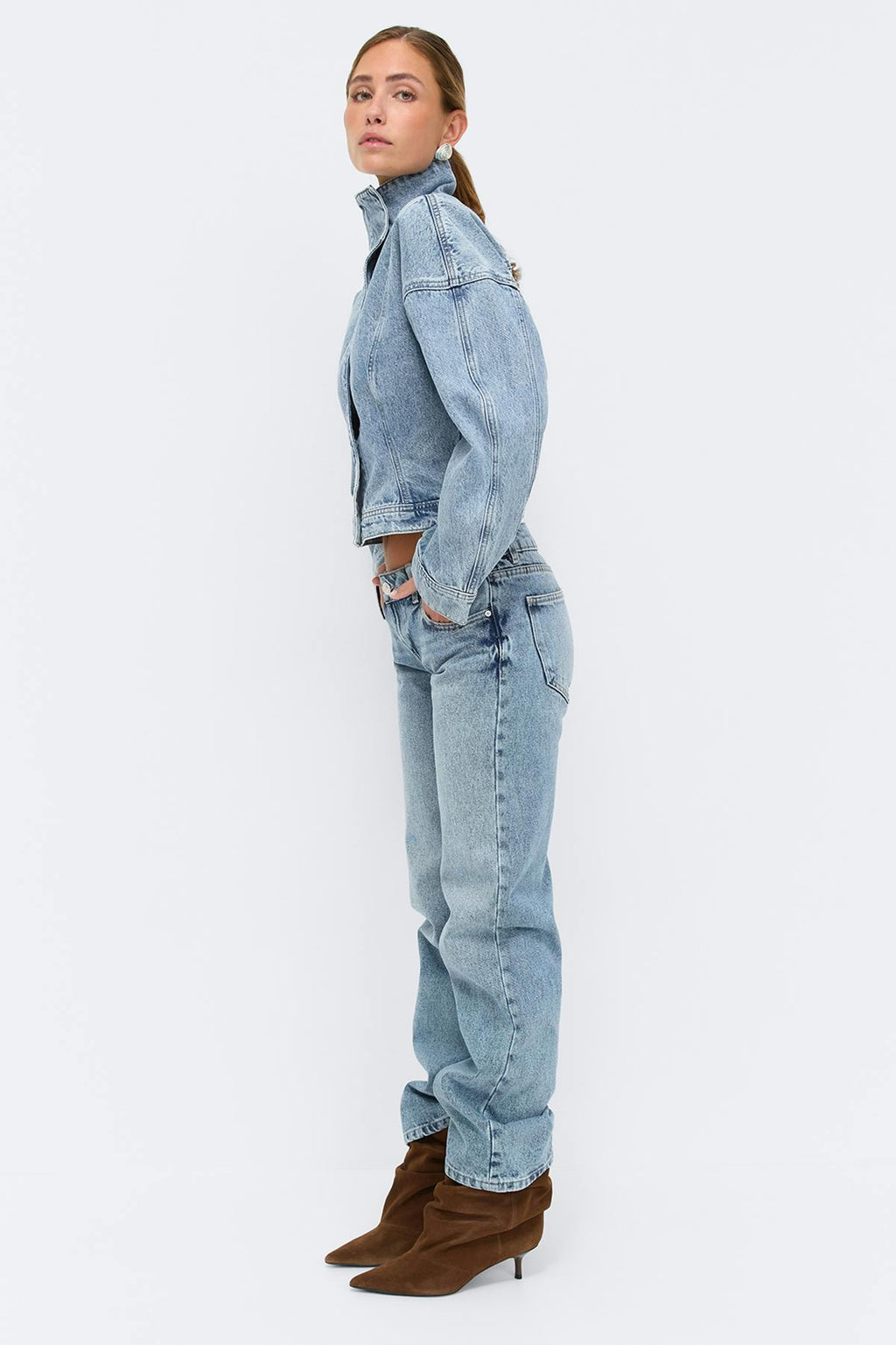 Sculpted denim jacket