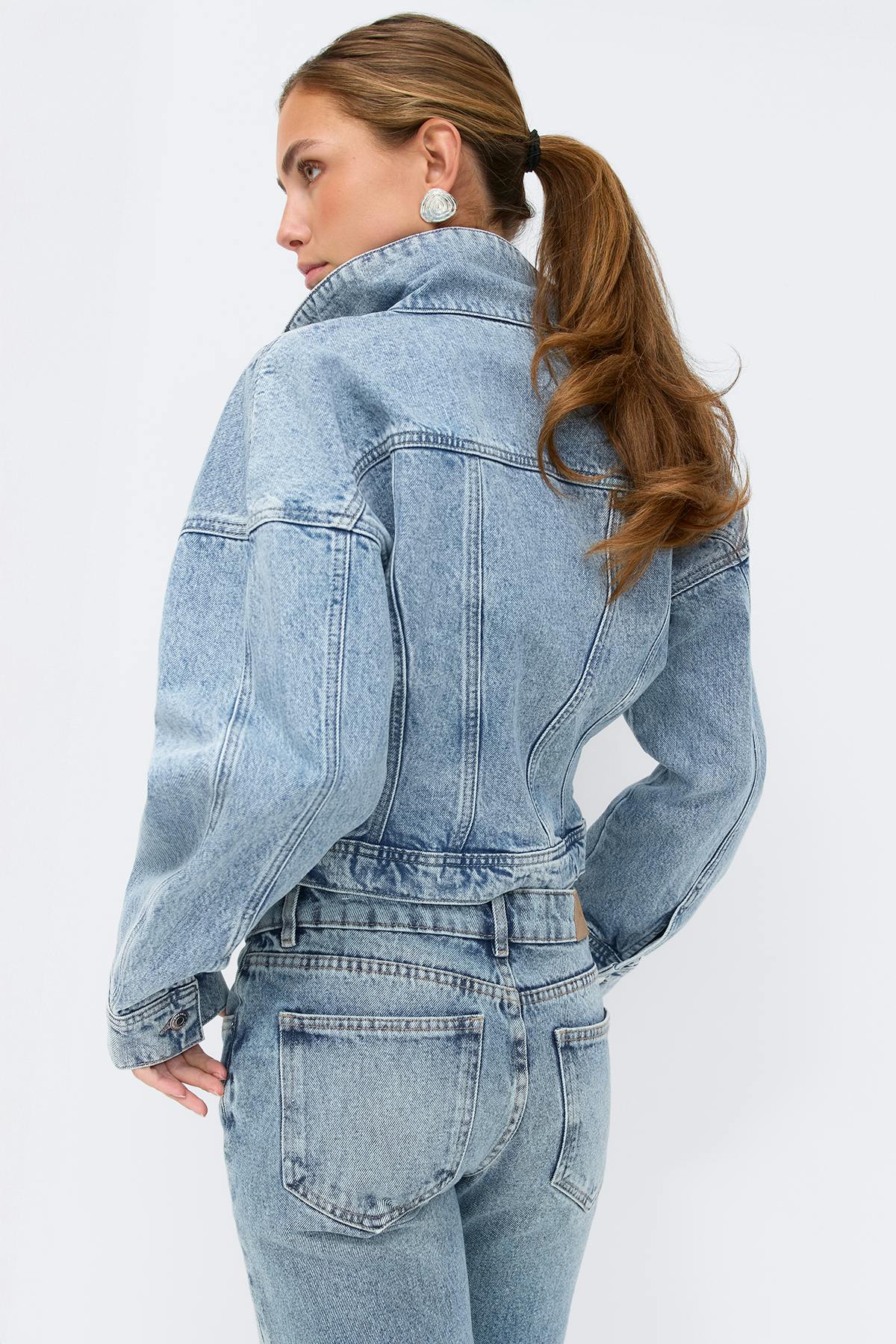 Sculpted denim jacket
