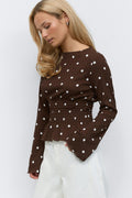 Long sleeve smock top