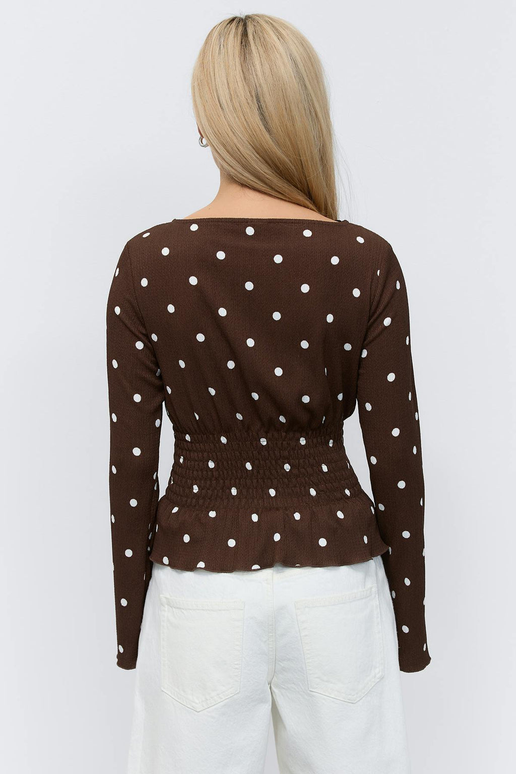 Long sleeve smock top