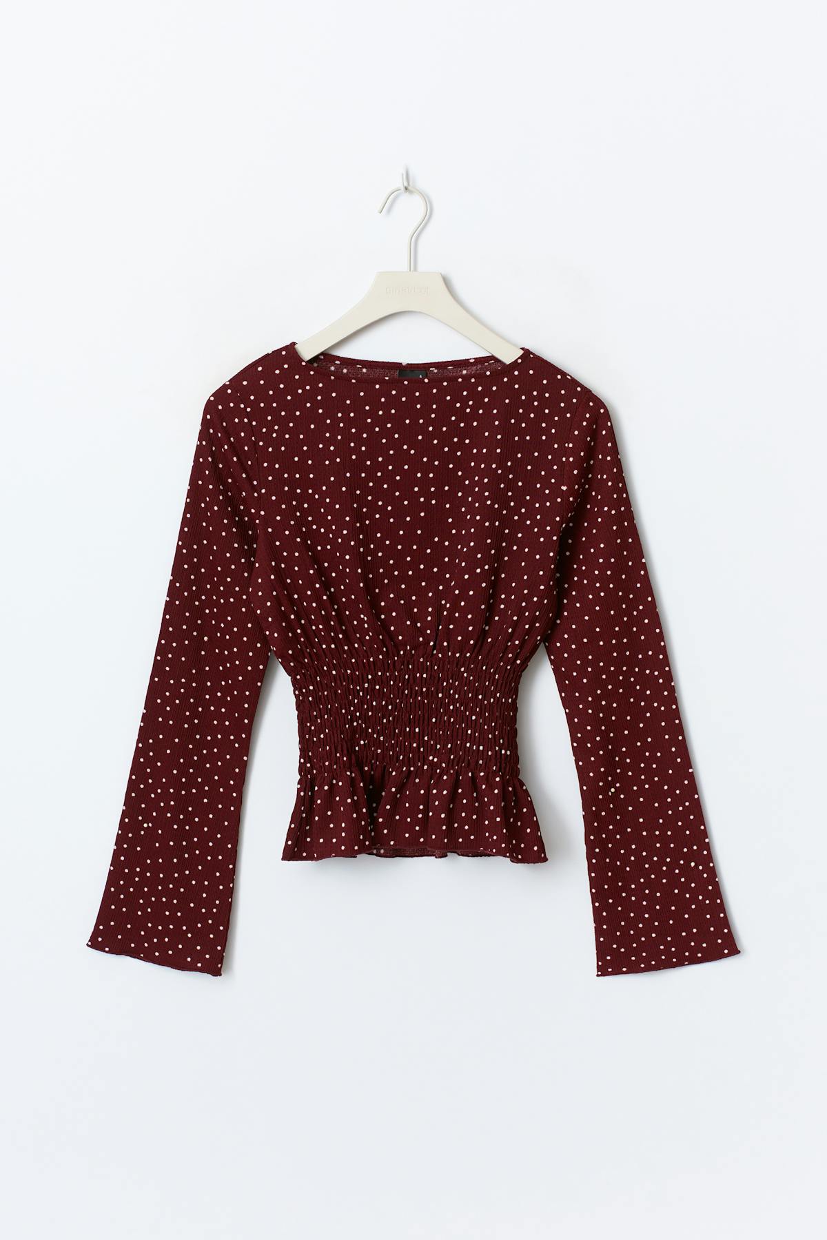 Long sleeve smock top