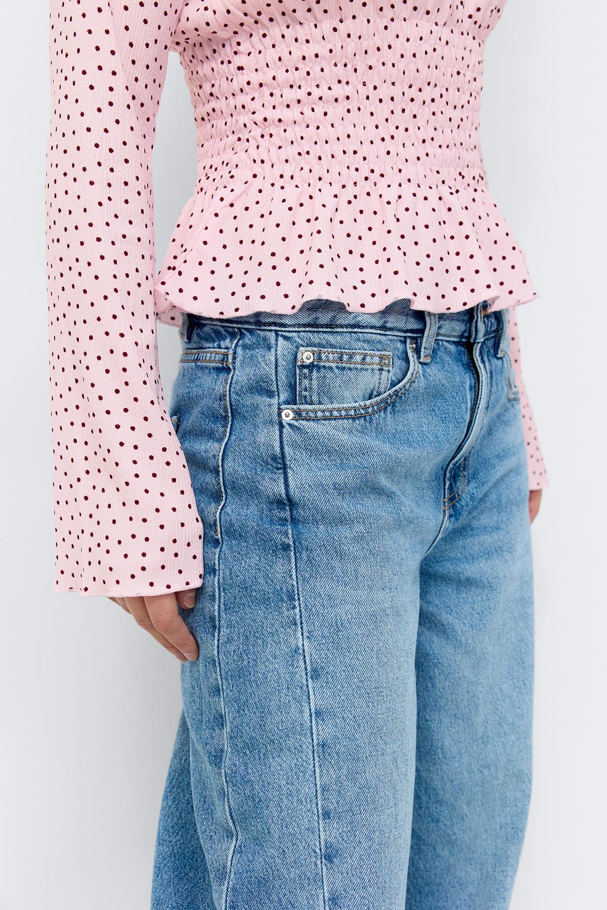 Long sleeve smock top