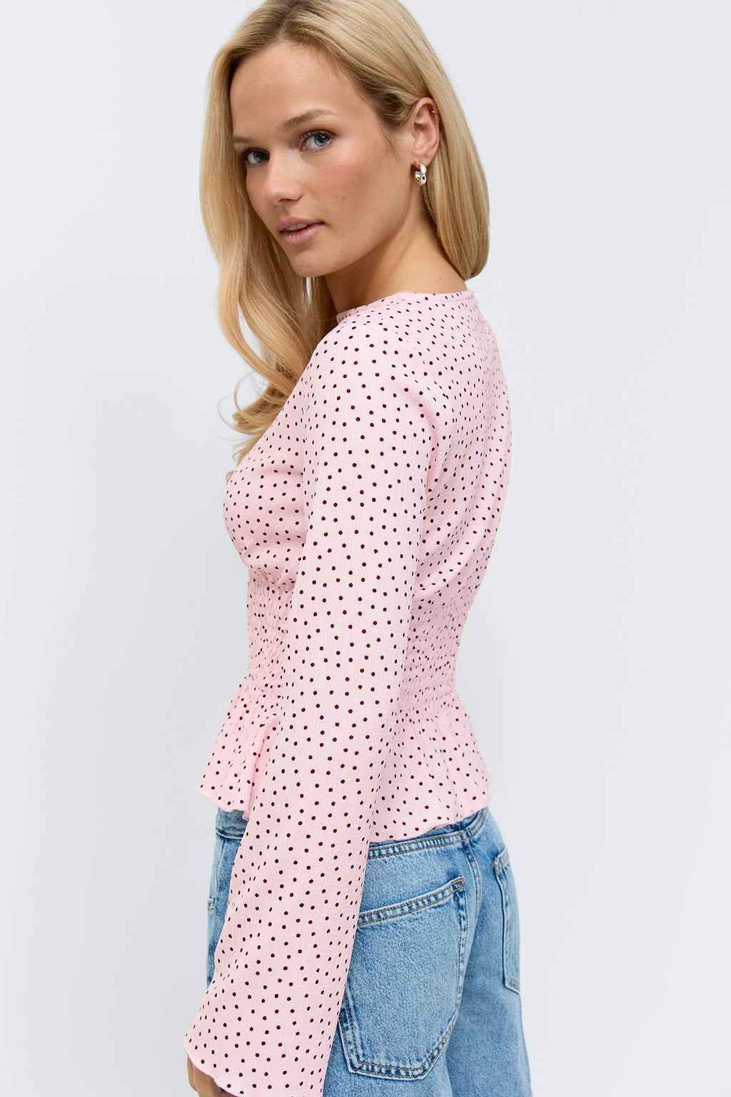 Long sleeve smock top
