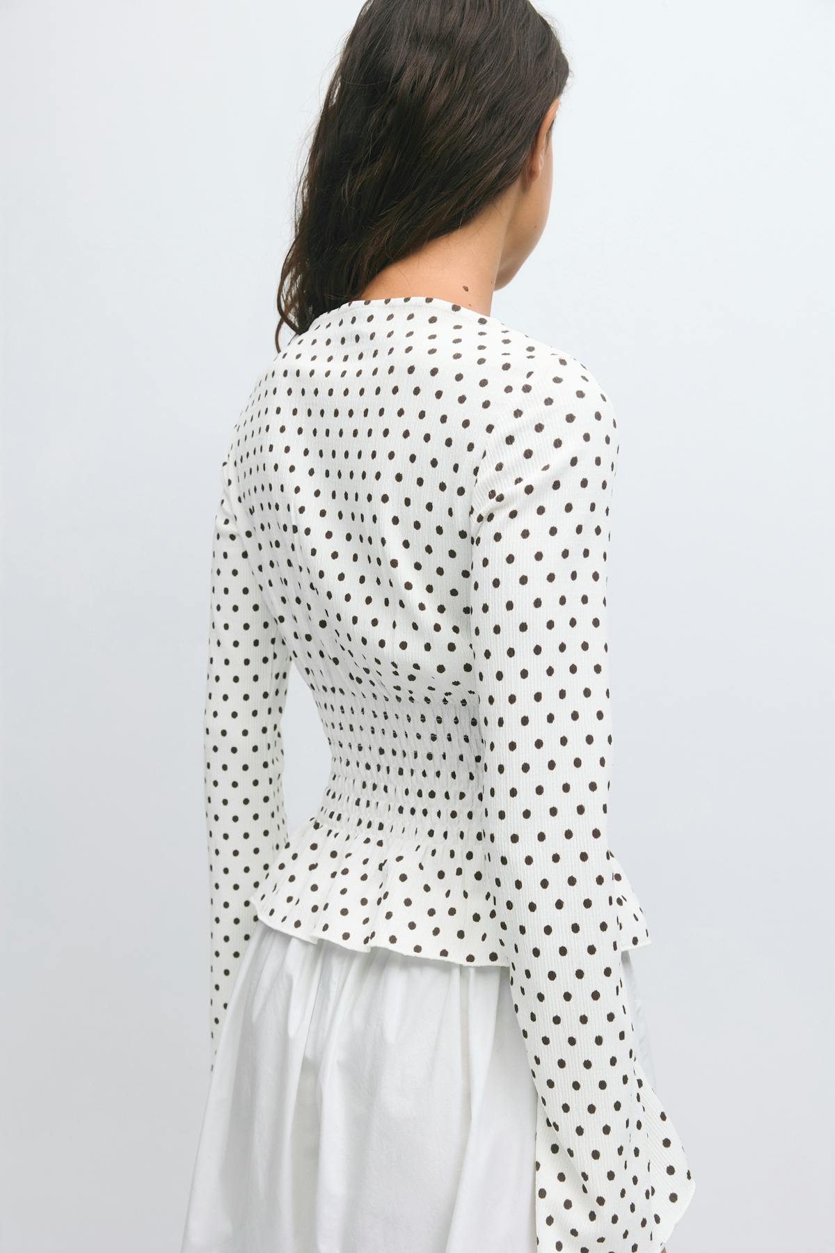 Long sleeve smock top