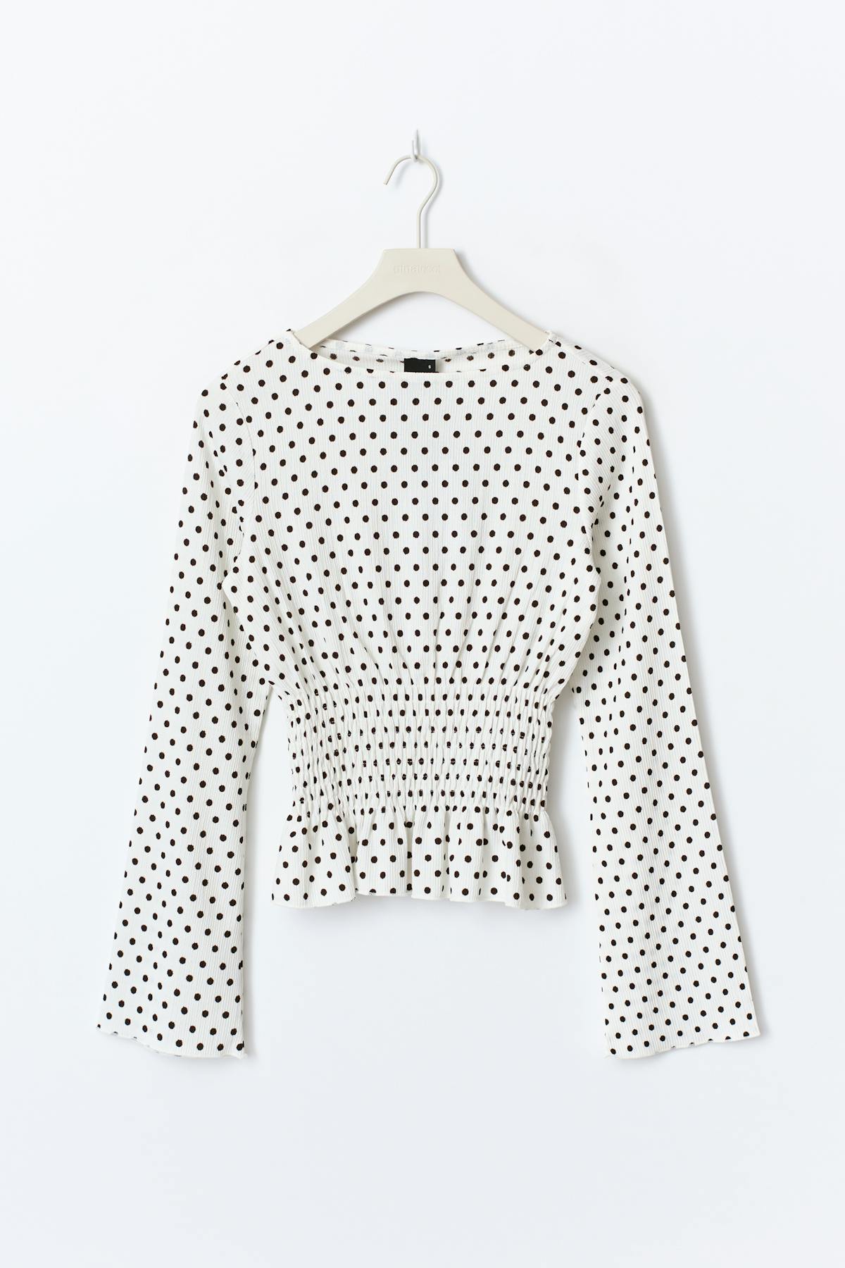 Long sleeve smock top