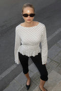 Long sleeve smock top