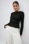 Long sleeve smock top