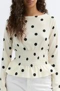 Long sleeve smock top
