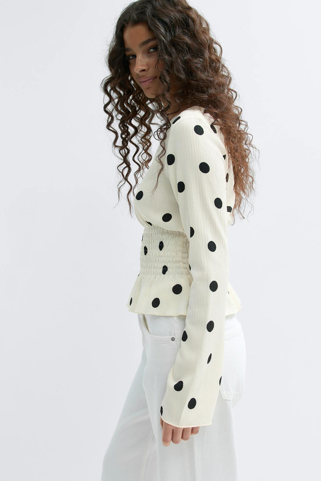 Long sleeve smock top