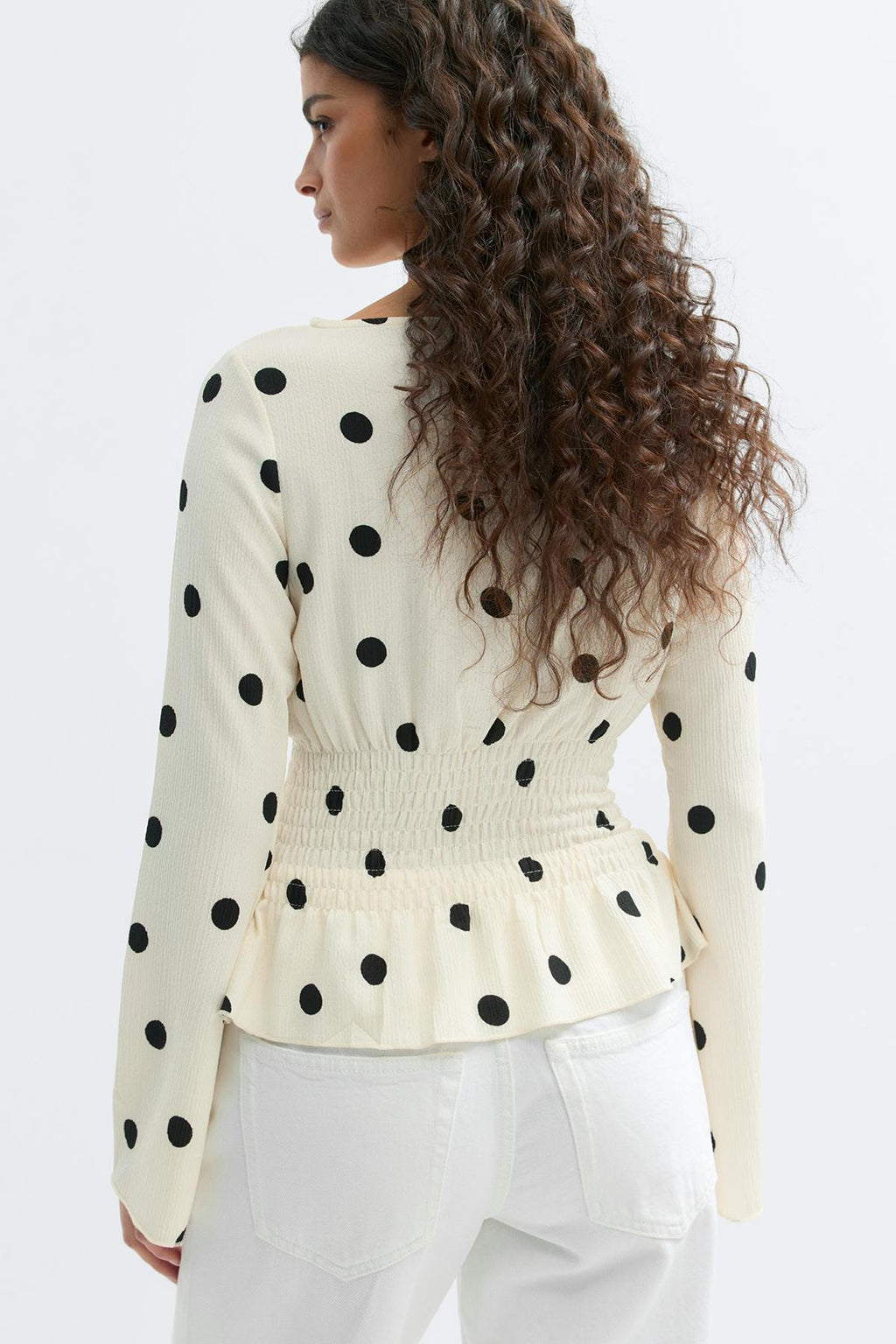 Long sleeve smock top