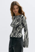 Long sleeve smock top