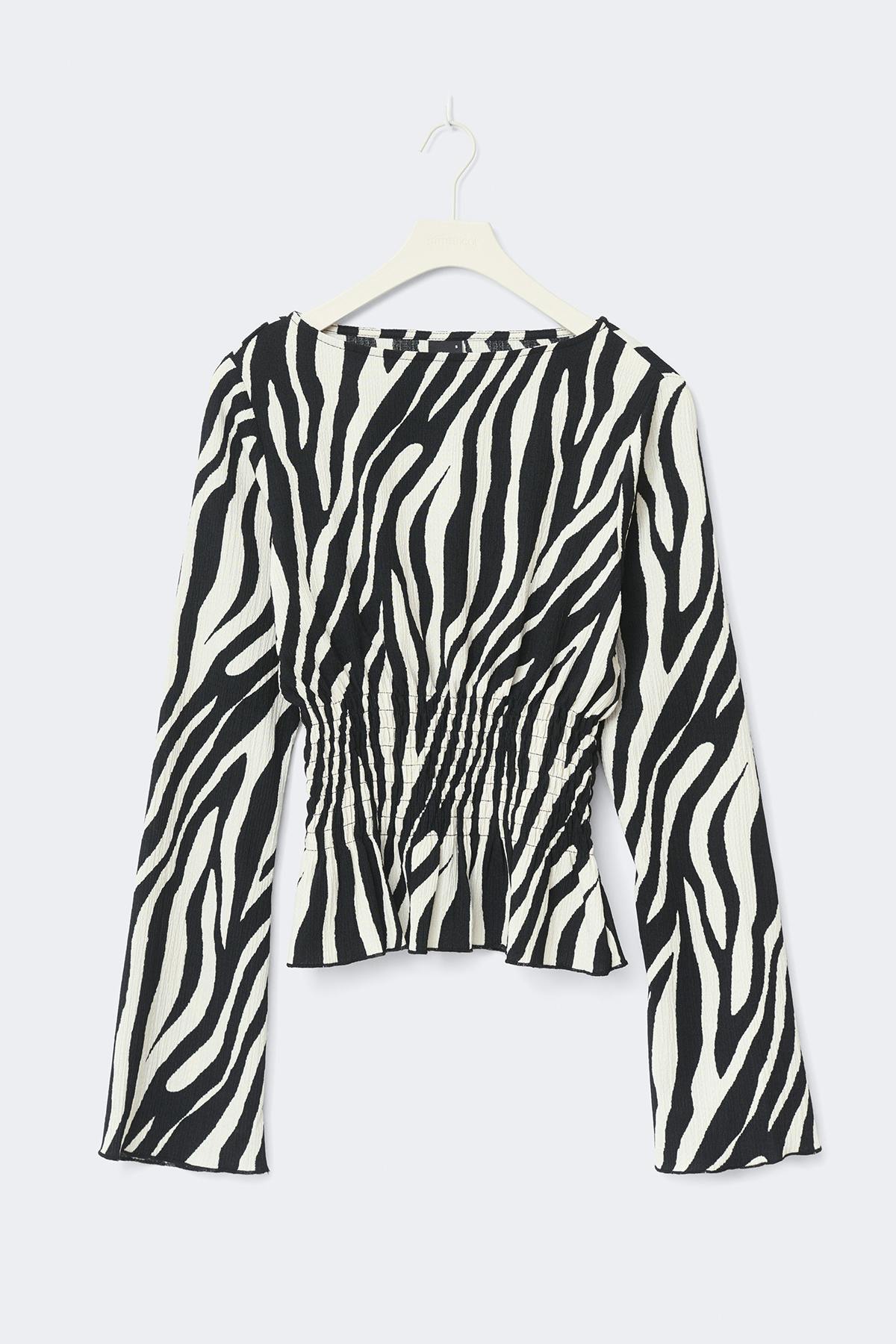 Long sleeve smock top