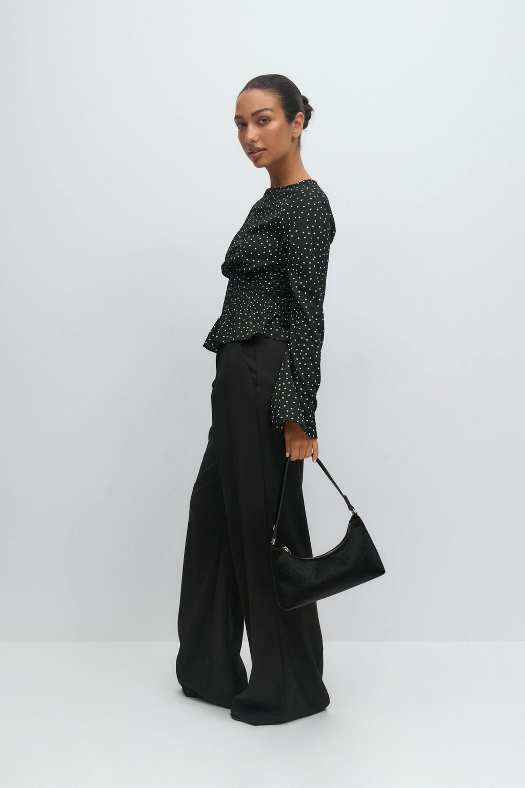 Long sleeve smock top