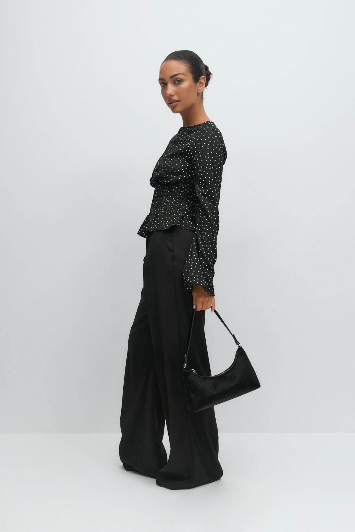 Long sleeve smock top