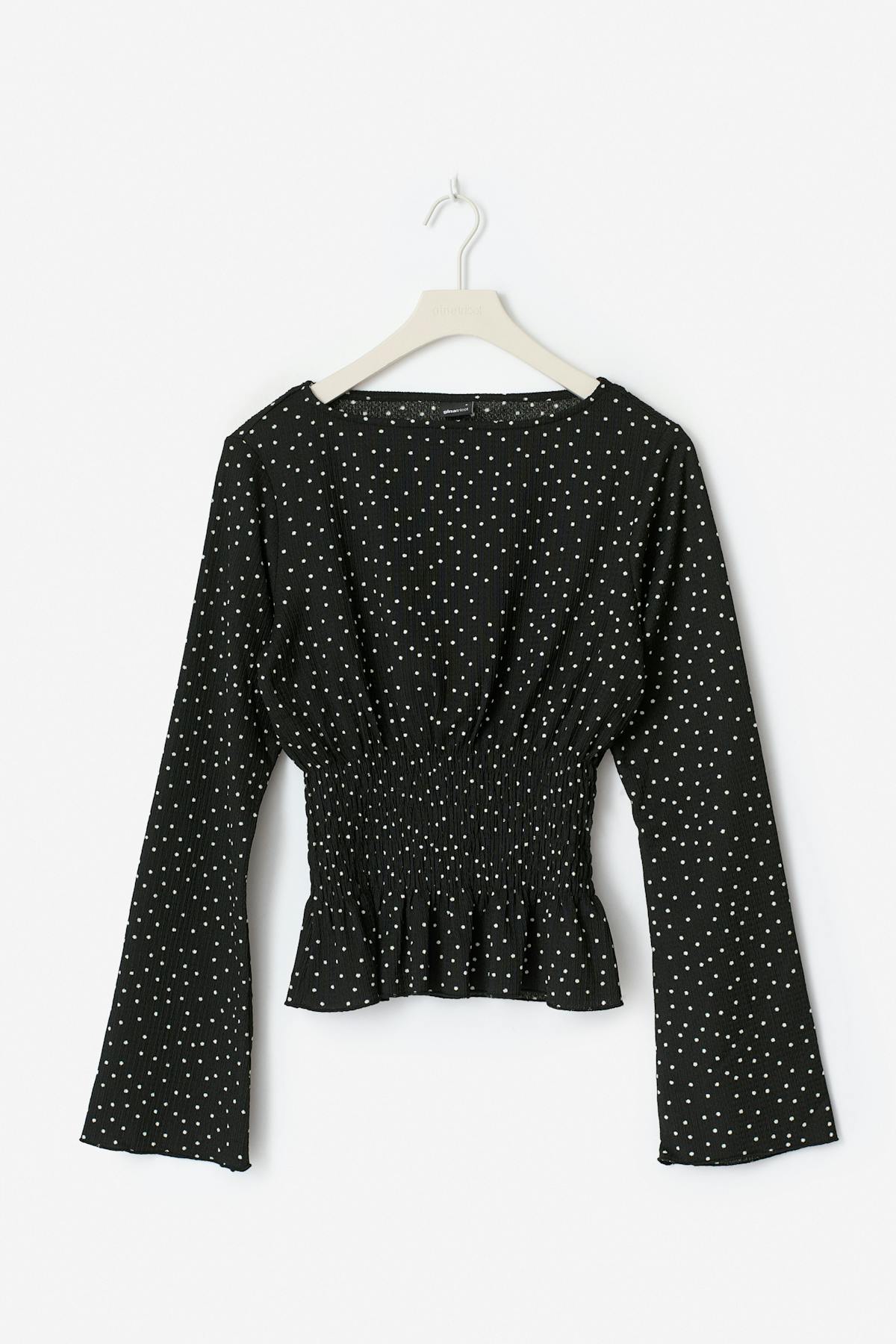 Long sleeve smock top