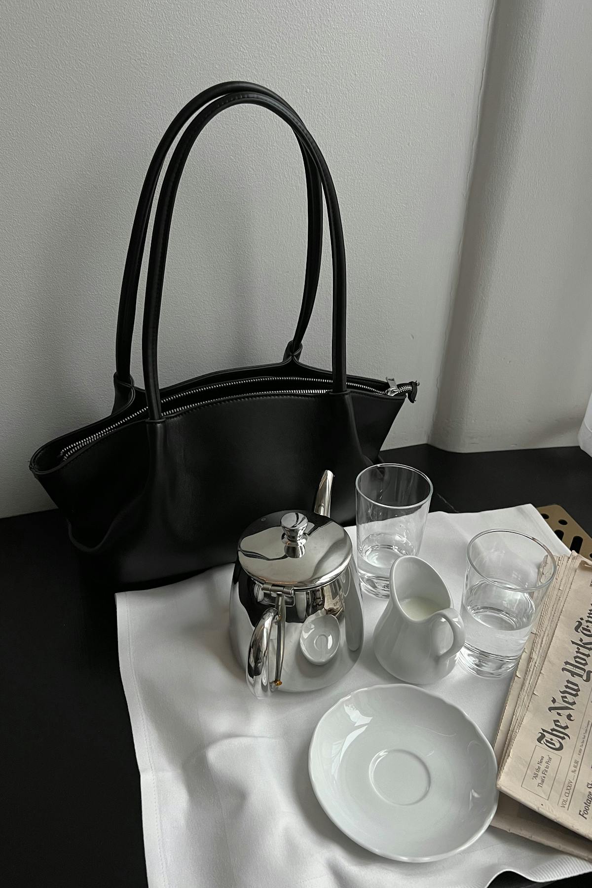 Fold detail shoulder bag