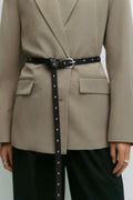 Studded long belt