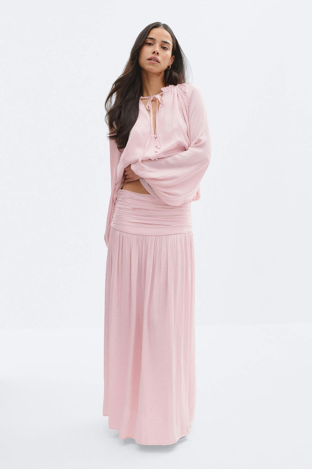 Dropped waist skirt