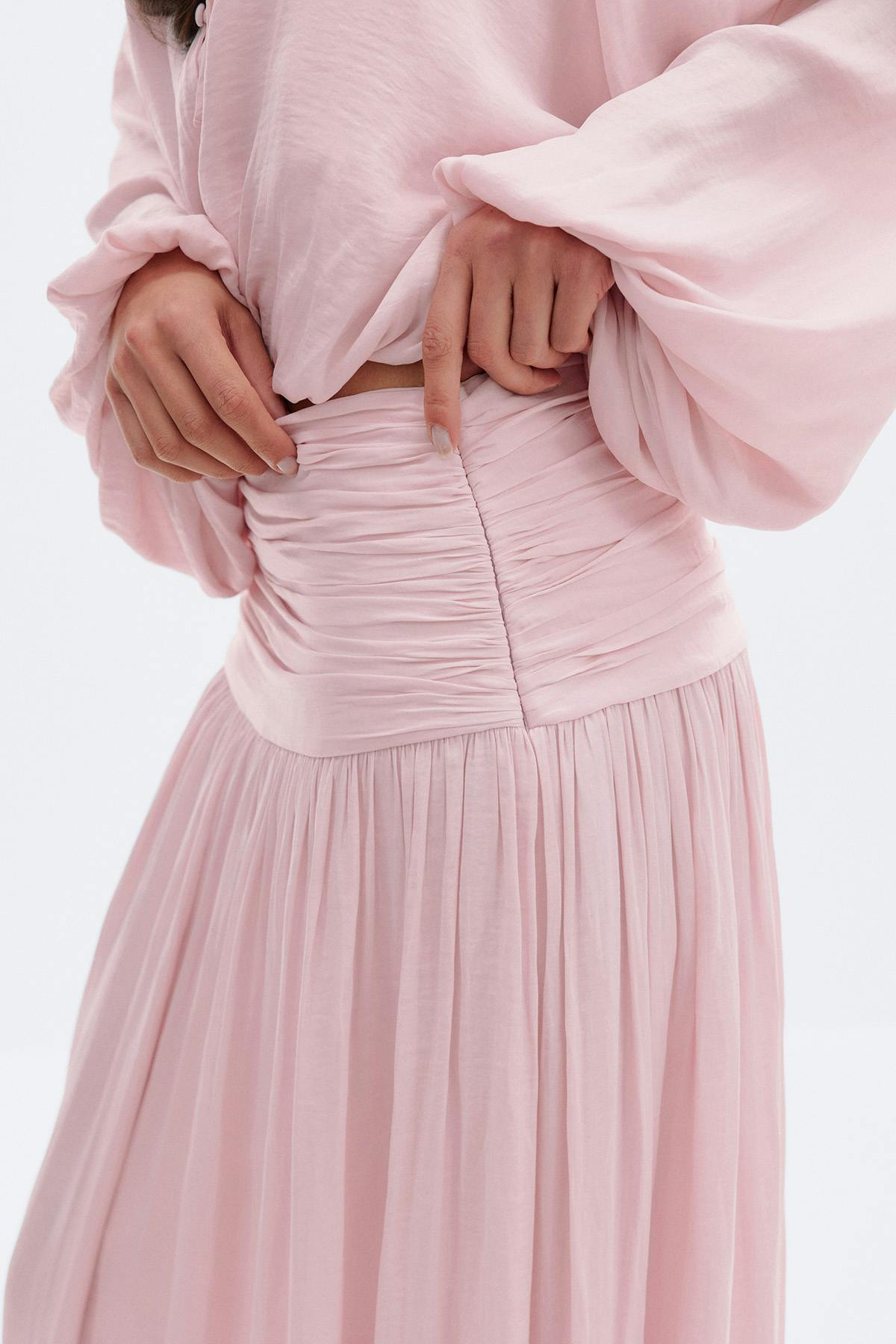 Dropped waist skirt