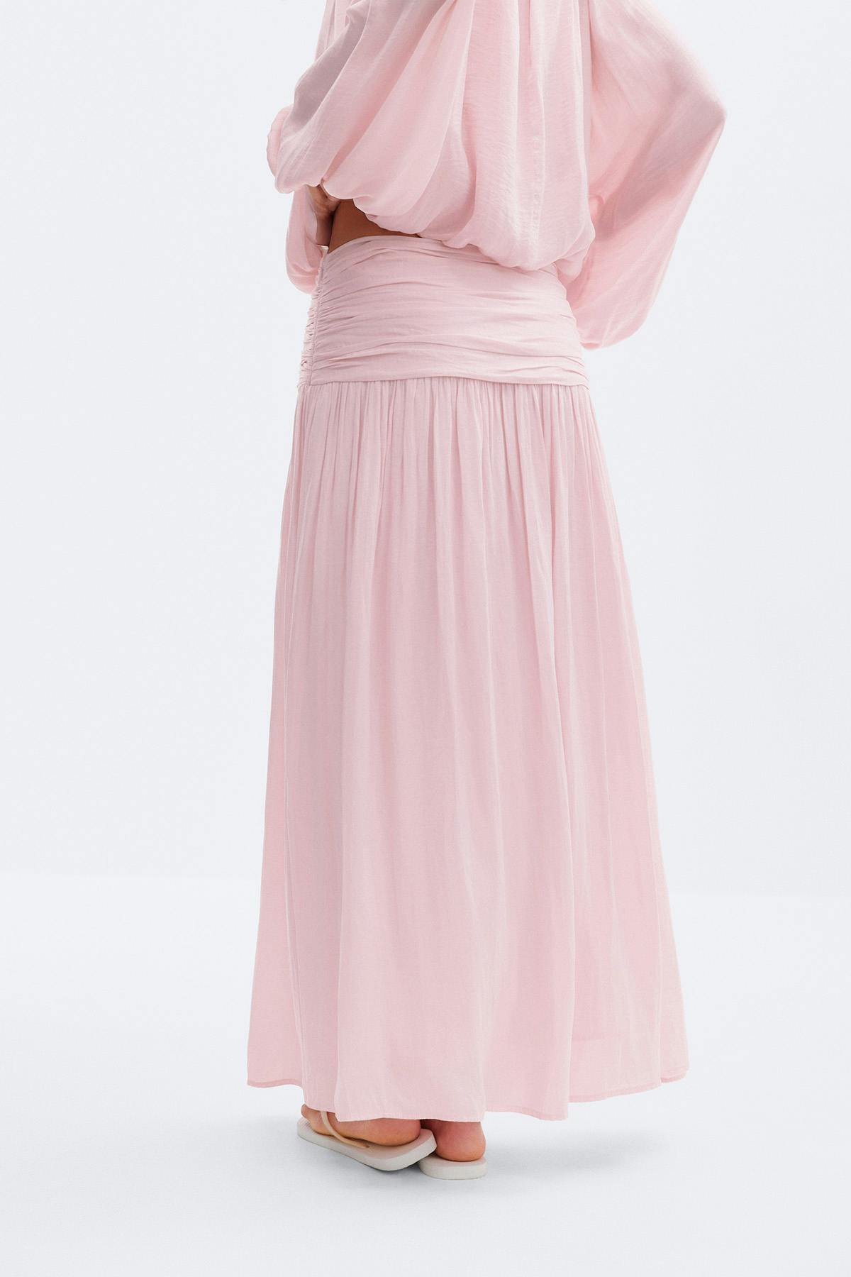 Dropped waist skirt