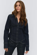 Slim fit denim shirt