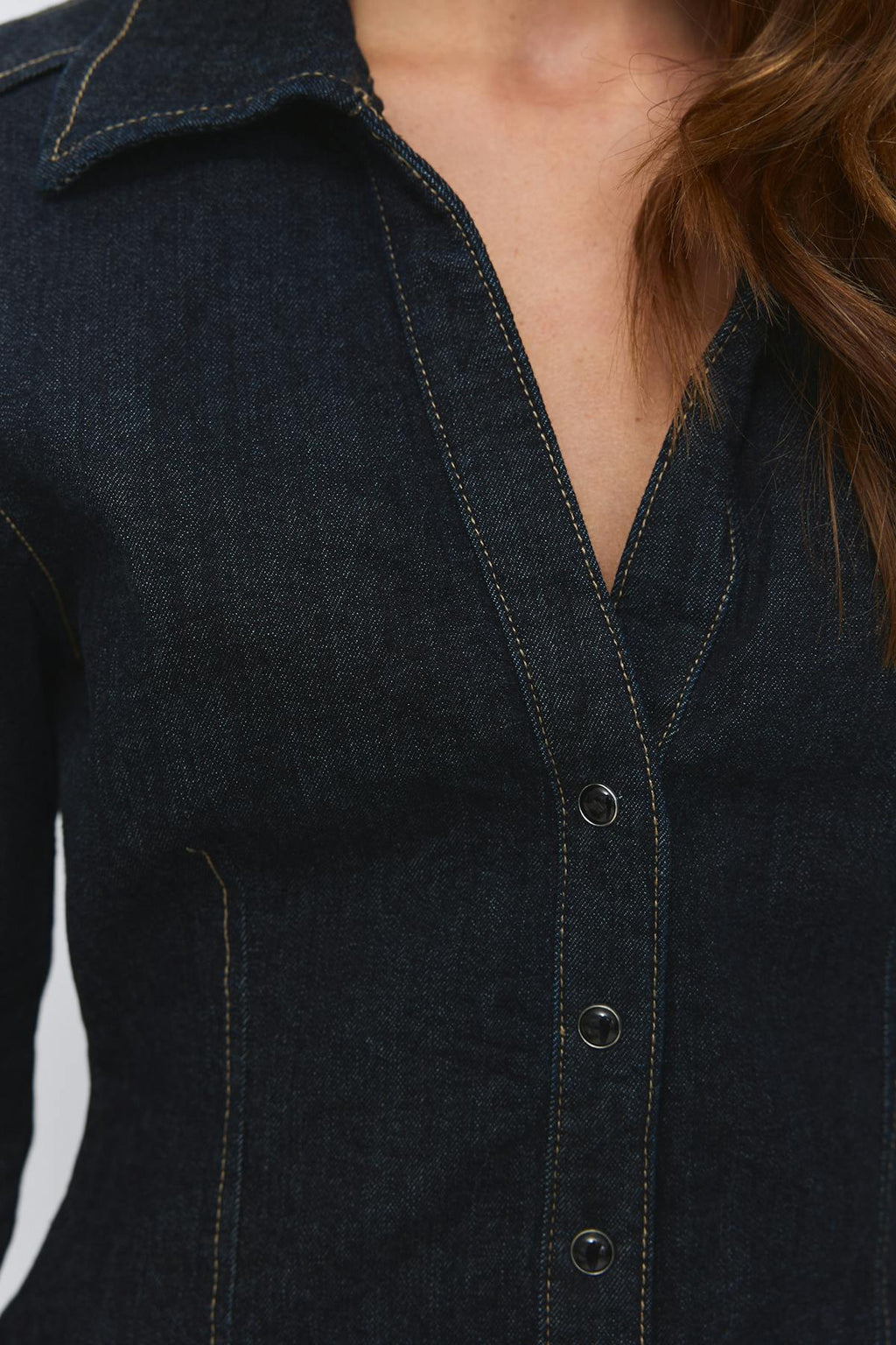 Slim fit denim shirt