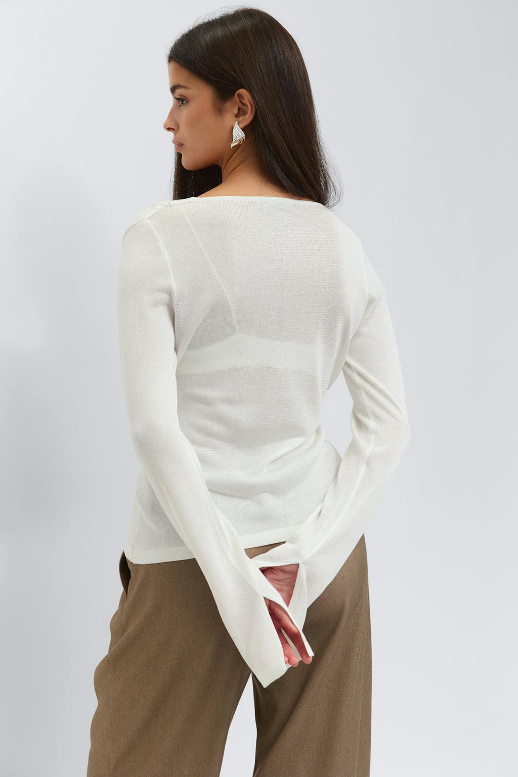 Draped knitted top