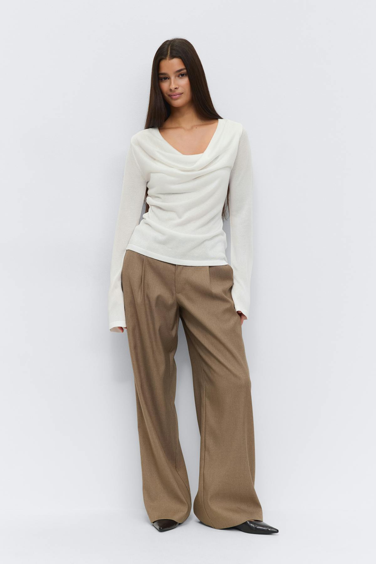Draped knitted top
