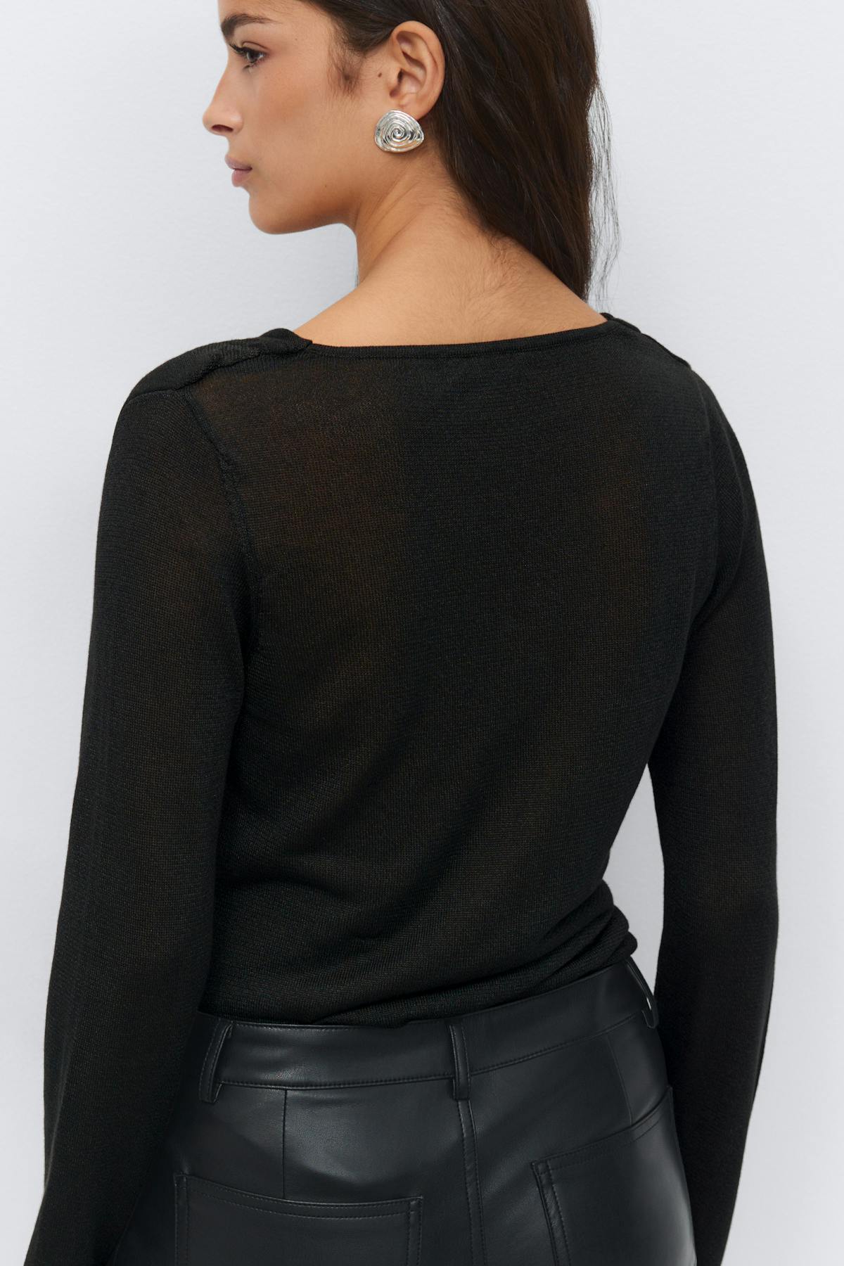 Draped knitted top
