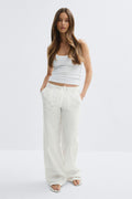 Linen blend trousers