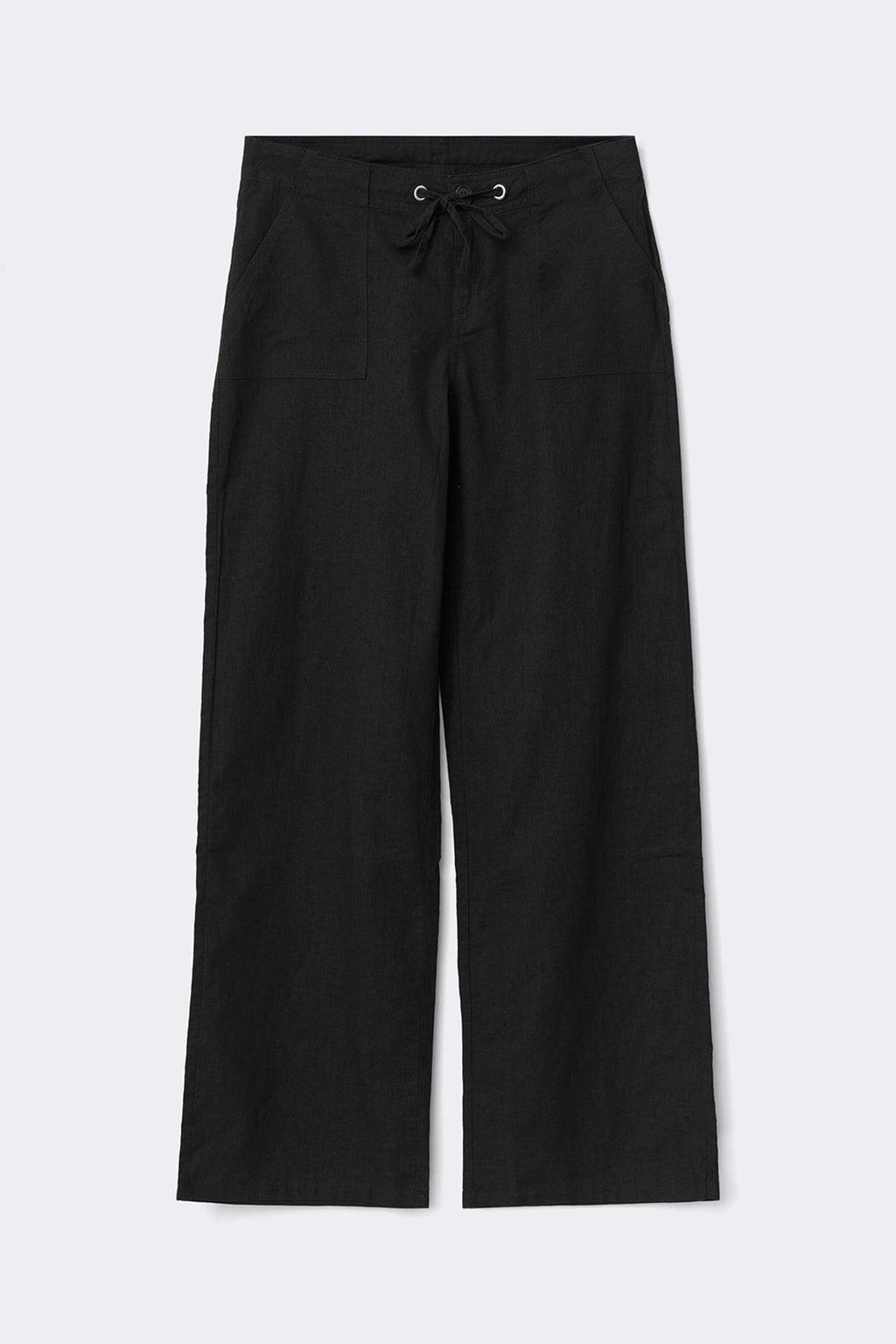 Linen blend trousers