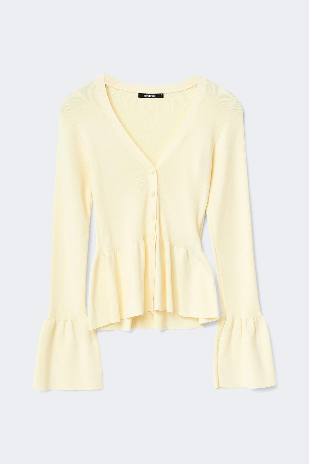 Knitted peplum cardigan